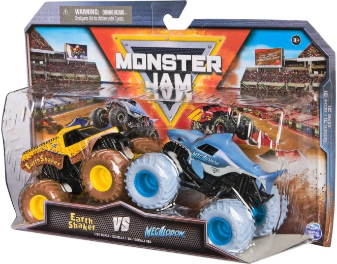 Deux modèles Monster Jam dans l’emballage