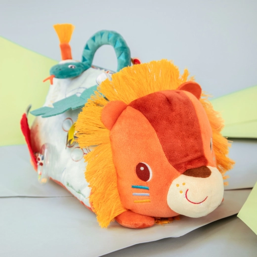 Jouet d'éveil textile Lilliputiens avec miroir, lion Jack