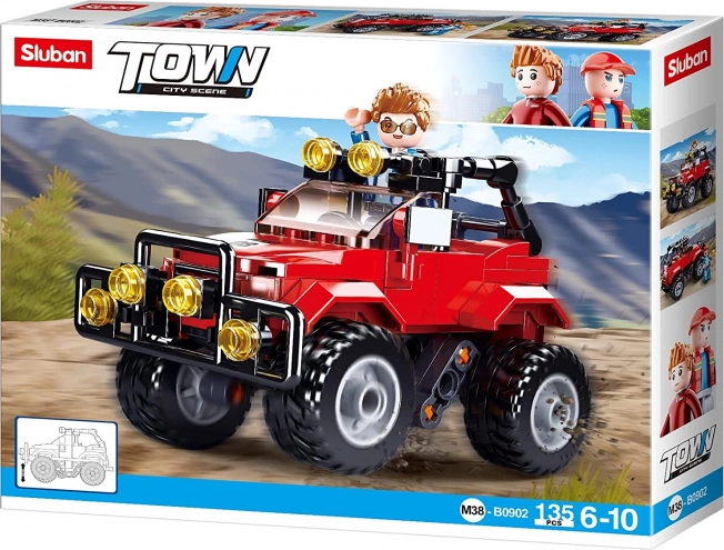 Sluban Town Jeep rouge – jeu de construction 135 pièces