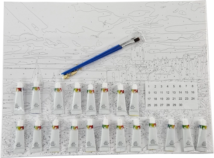 Peinture facile avec toile numérotée