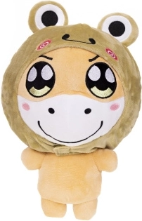 Cheval en peluche avec capuche grenouille
