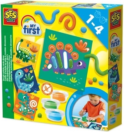 SES Creative My First pâte à modeler avec cartes d’activités dinosaures