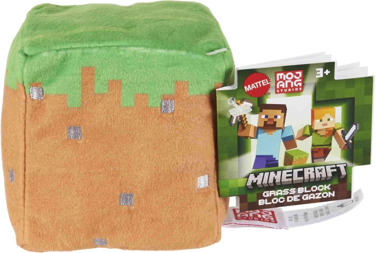 Cube en peluche Minecraft assorti - 1 pièce