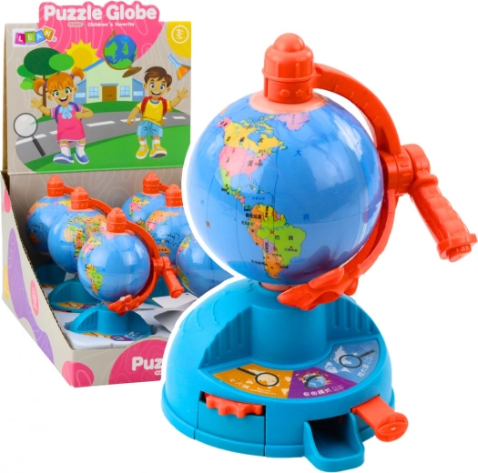 Mini globe avec engrenage rotatif et avion mobile