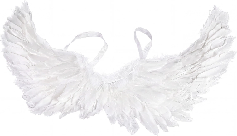 Ailes d’ange avec plumes blanches 50 cm