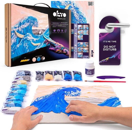 OKTO Sensoty Art kit créatif La Grande Vague au large de Kanagawa 30 × 40 cm