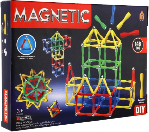 Jeu de construction magnétique 148 pièces