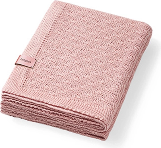 Couverture tricotée en bambou BabyOno rose 75 × 100 cm
