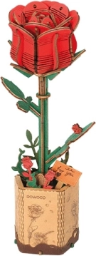 Casse-tête en bois 3D Rose Rouge