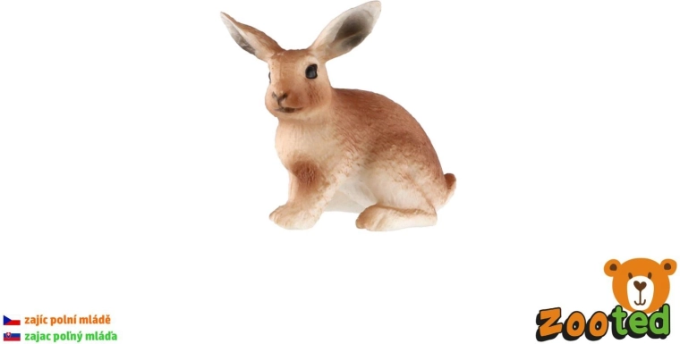 Figurine de levraut du lièvre d'Europe Zooted 6 cm