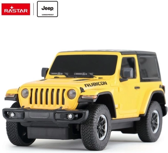 Voiture RC Rastar Jeep Wrangler JL télécommandée 1:24 jaune