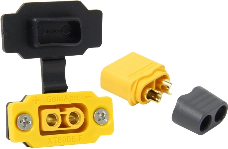 Connecteur XT60 femelle et mâle pour panneau avec capuchons JAMARA