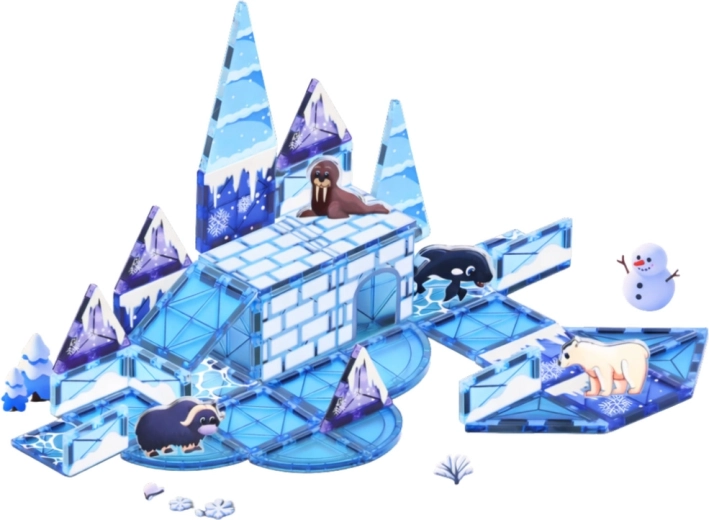 Panneaux bleus transparents comme la glace