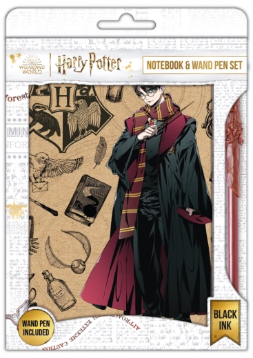 Bloc-notes avec stylo Harry Potter Navy & Gold