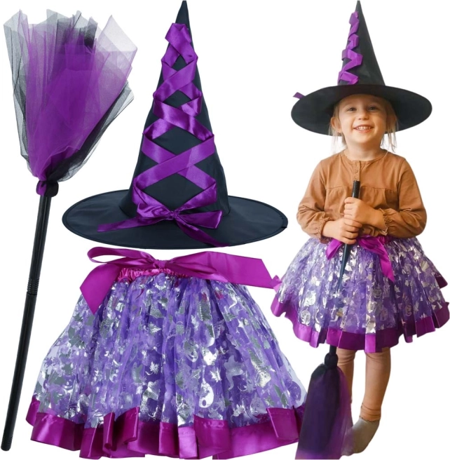 Costume de sorcière pour enfants - 3 pièces