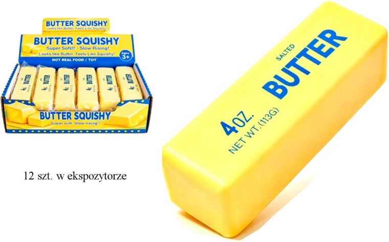 Balle antistress à presser beurre jaune