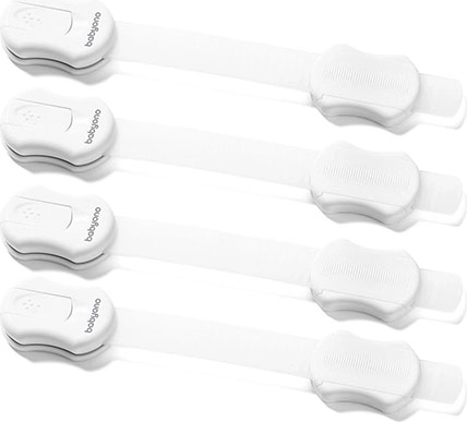 Verrou de sécurité universel pour enfants BABYONO, blanc, 4 pcs