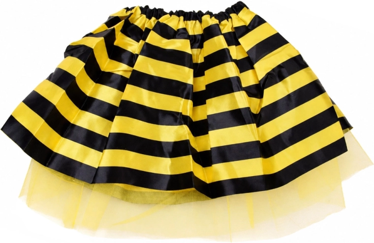Jupe rayée avec tulle et taille élastique