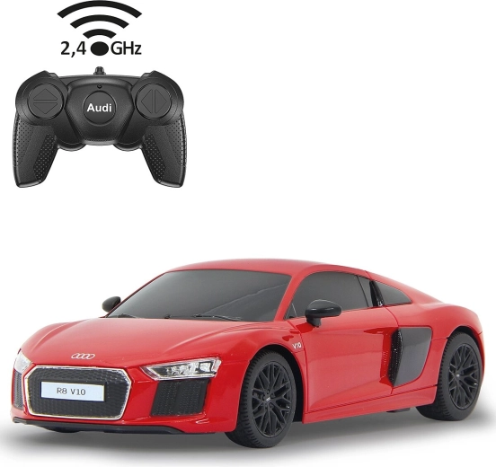 Voiture RC Jamara Audi R8 2015 à l’échelle 1:24, rouge - 1 pièce