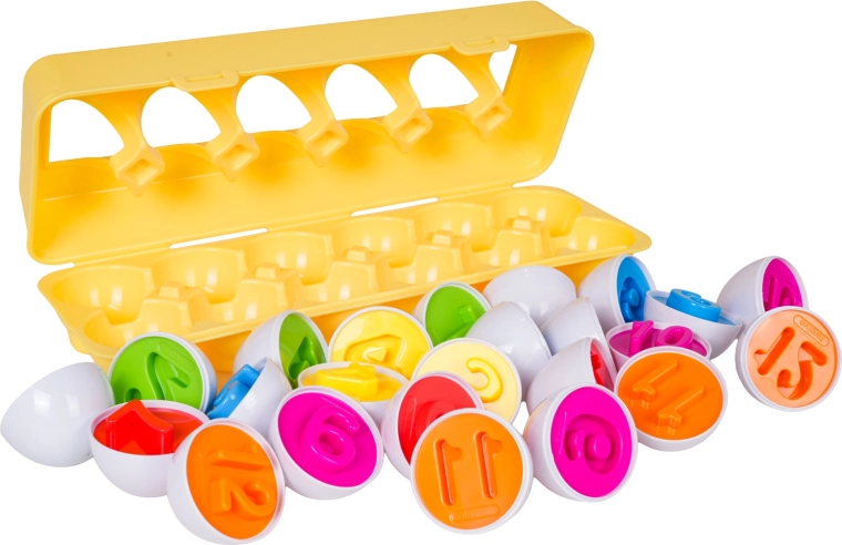 12 œufs avec les chiffres 1–12