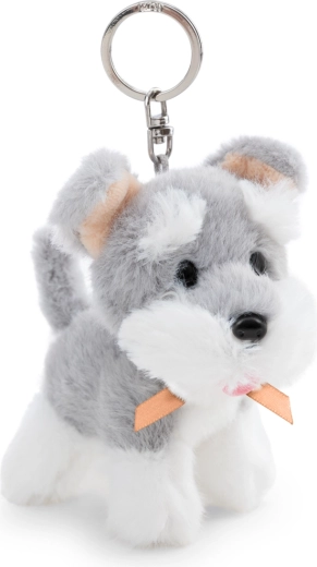 Porte-clés NICI en peluche Schnauzer 10 cm