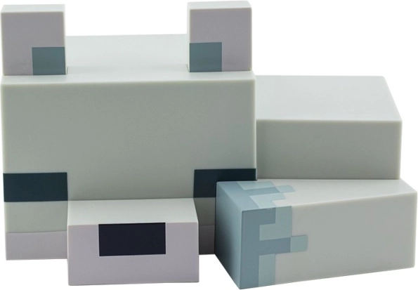 minecraft renard arctique – lampe de table led à piles