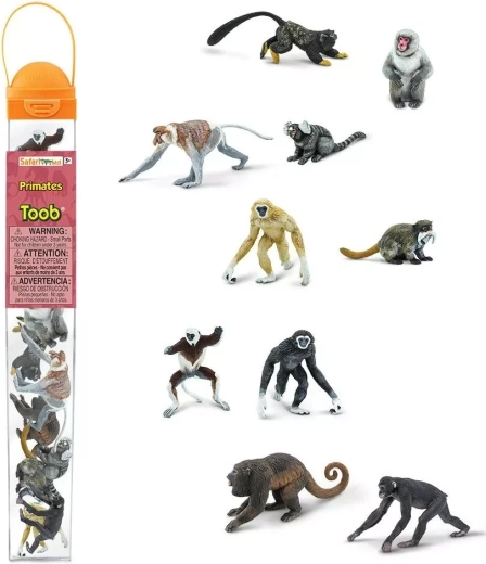 Tube avec figurines de primates Safari Ltd. (10 figurines)