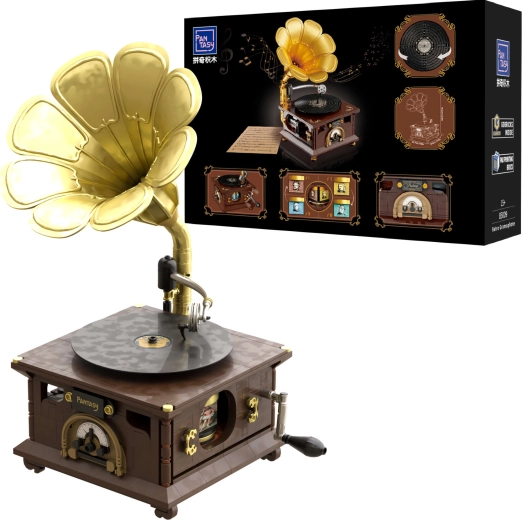 Gramophone vintage Pantasy en briques de construction