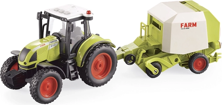 Tracteur agricole avec remorque 1:16 avec lumières et sons