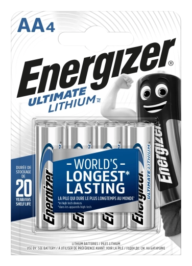 Energizer Ultimate Lithium AA piles 1,5 V – 4 pcs