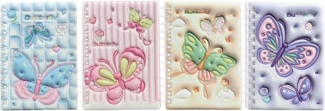 Carnet avec motif de papillons
