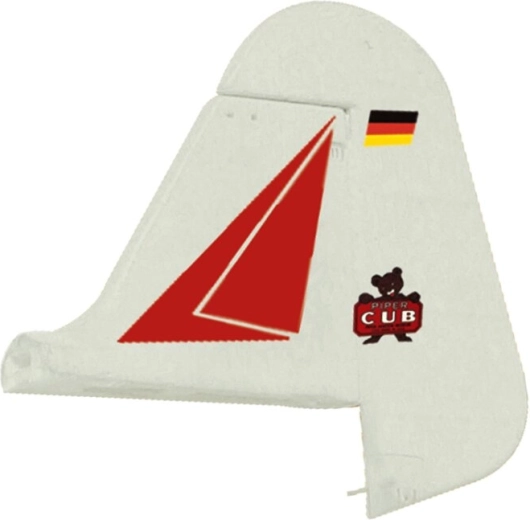 Dérive avec gouverne de direction pour Piper Super Cub EP-Pro, rouge
