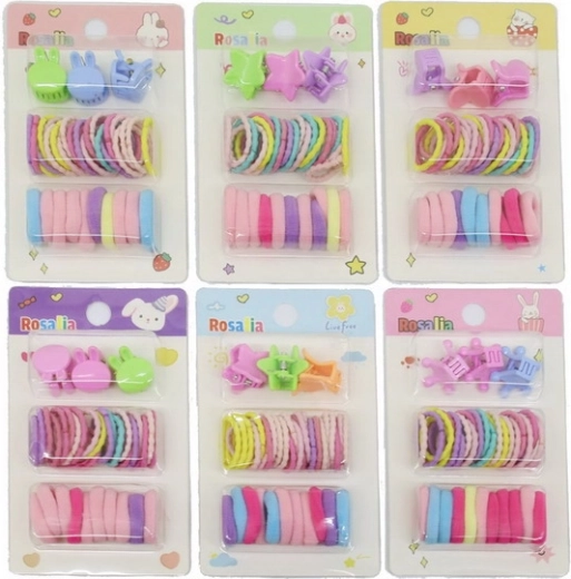Set d’accessoires pour cheveux – élastiques et barrettes