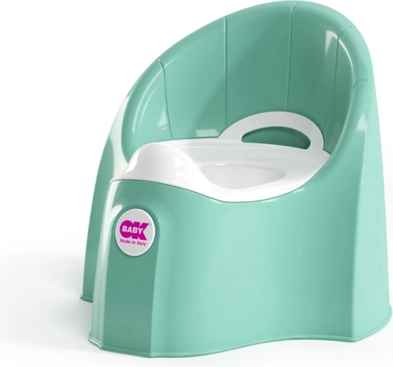 Pot ergonomique OK Baby Pasha avec bac amovible, bleu ciel