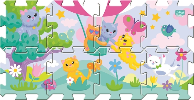 Puzzle en mousse TREFL Chatons espiègles, 8 pièces, épaisseur 1,5 cm