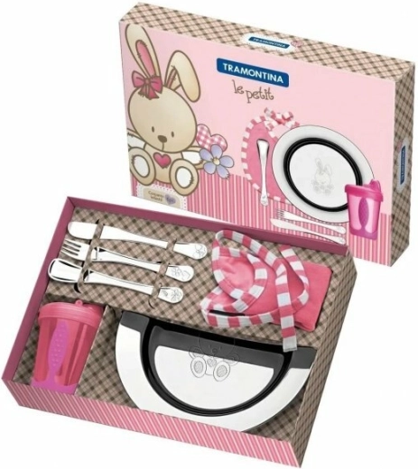 Set de repas pour enfants Tramontina Le Petit, 6 pcs, rose