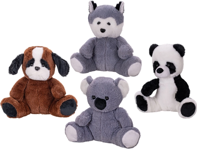 Peluche animal assis 19 cm