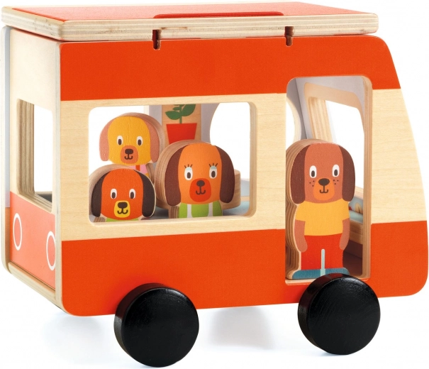 Multivan en bois avec oursons Djeco