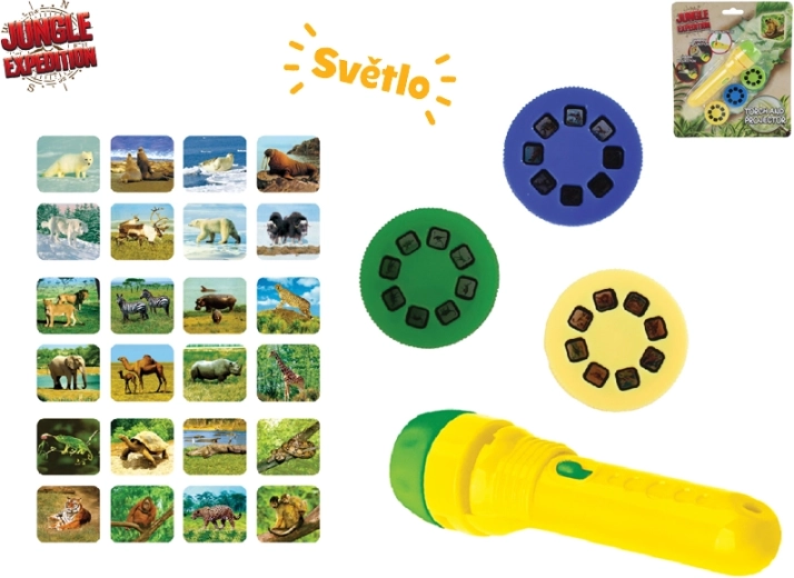 Lampe projecteur Jungle Expedition pour enfants