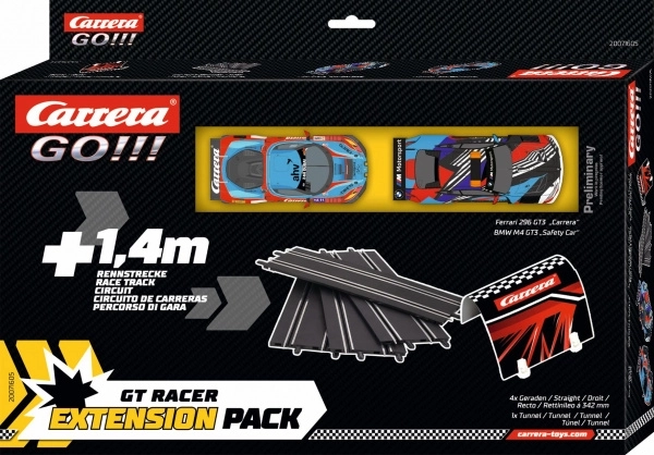 Set d’extension Carrera GO avec lignes droites et voitures GT