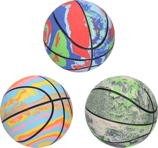 Ballon de basket-ball arc-en-ciel 9 cm - 1 pièce