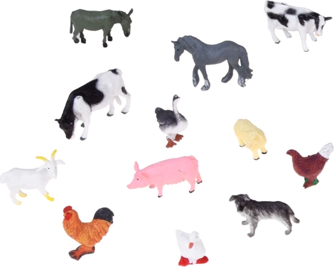12 figurines d’animaux de la ferme pour des scènes à la ferme