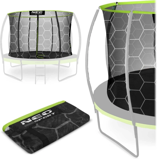 Neo-sport filet de sécurité intérieur pour trampoline 252 cm (8 ft) pour 6 poteaux