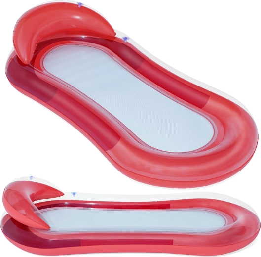 Matelas gonflable de piscine avec dossier BESTWAY, rouge, 160 × 84 cm