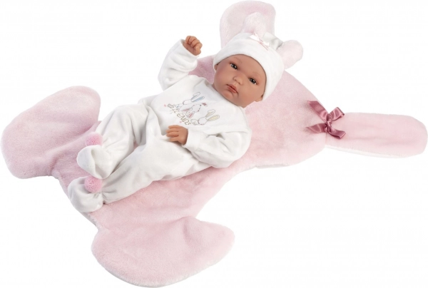 Poupée réaliste Nouveau-Né fille avec corps en vinyle complet 35 cm