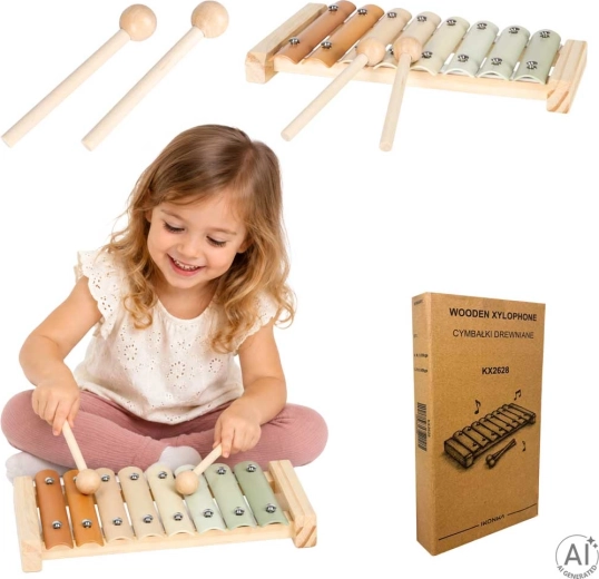 Cymbales pour enfants en bois – 8 tons