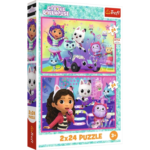 Puzzle 2x24 Amusements avec Gabby - La Maison de Gabby Tref 34433