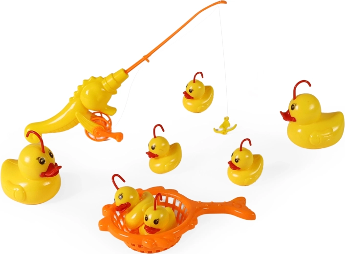 Jeu de pêche pour enfants avec des canards