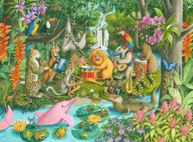 RAVENSBURGER Puzzle La bande de la forêt tropicale XXL 100 pièces