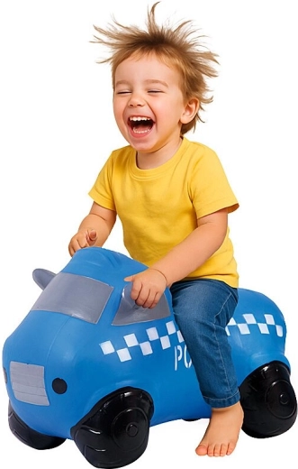Voiture sauteur gonflable de police HoppyDoo avec pompe